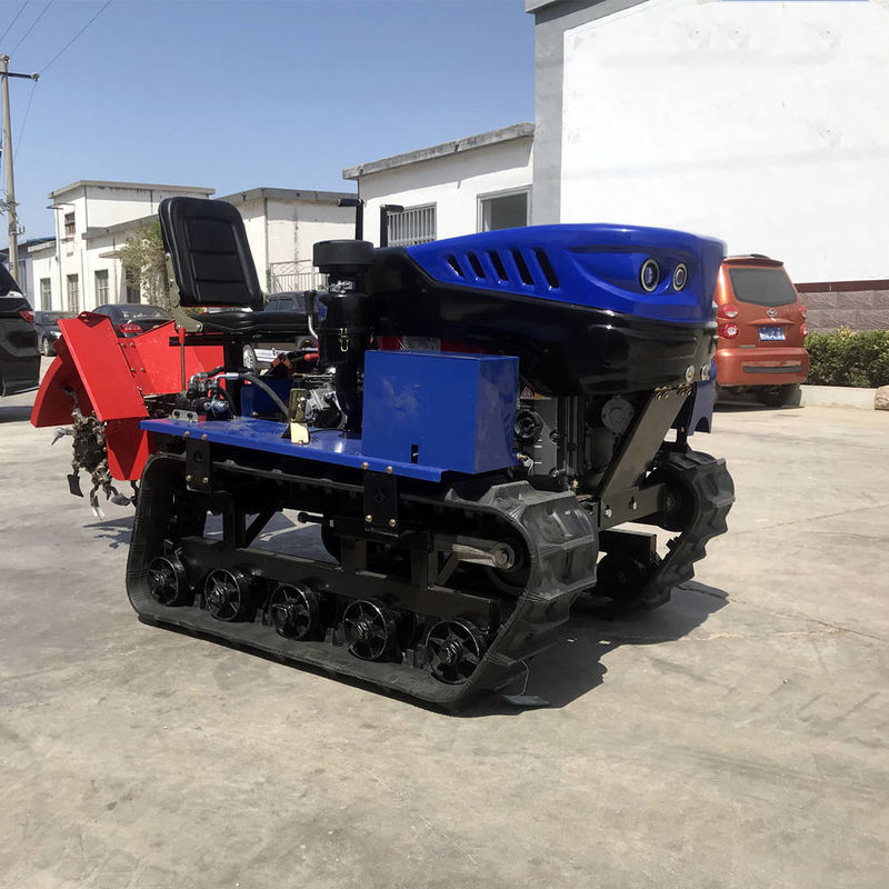 Kırmızı Mavi Dizel Motorlu Traktör Çiftlik Bahçesi Paddy Field Mini Traktör