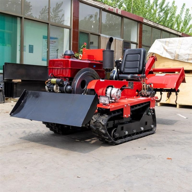 Kırmızı Mavi Dizel Motorlu Traktör Çiftlik Bahçesi Paddy Field Mini Traktör