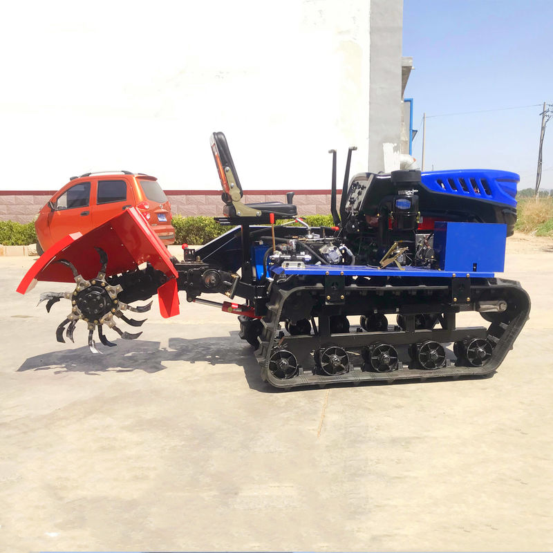 Kırmızı Mavi Dizel Motorlu Traktör Çiftlik Bahçesi Paddy Field Mini Traktör