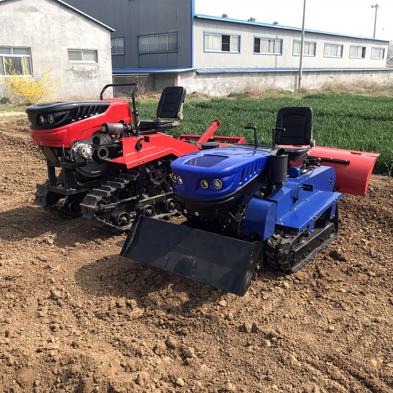 Kırmızı Mavi Dizel Motorlu Traktör Çiftlik Bahçesi Paddy Field Mini Traktör