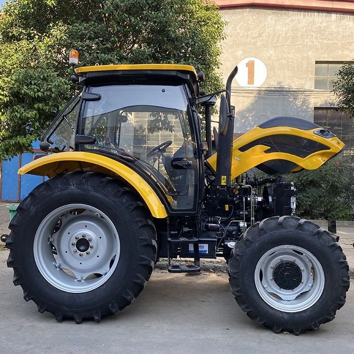 Yeni 2024 Gear Drive Çiftlik Traktoru 110HP 120HP Tekerlekli Traktor Gearbox ile