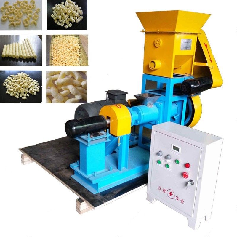 En popüler atıştırmalıklar şişirilmiş gıda kaşığı mısır şişirilmiş ekstrüder makinesi