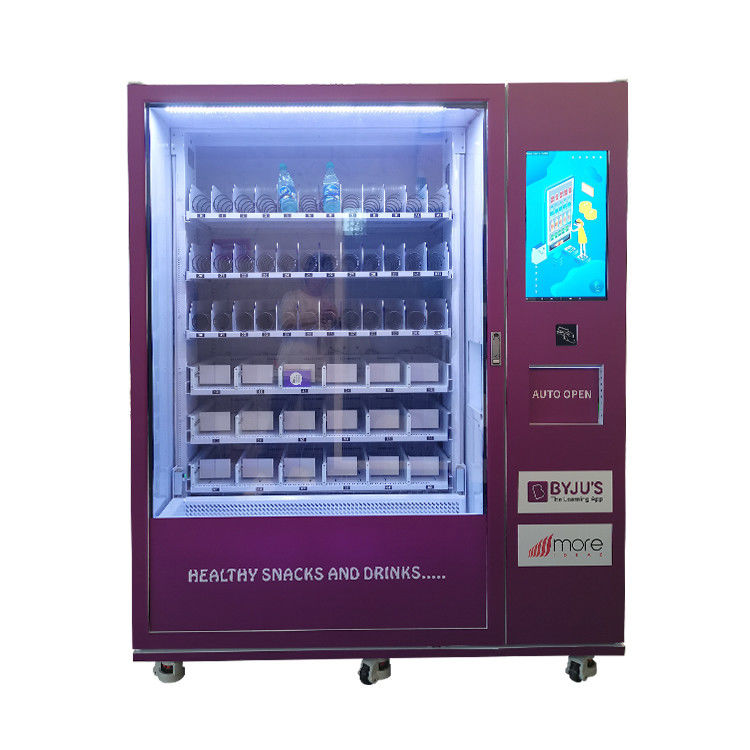 Yüksek teknoloji otomotiv açık kapı atıştırmalık soğuk içecek asansör satış makinesi spiral ve doğrudan itmekle