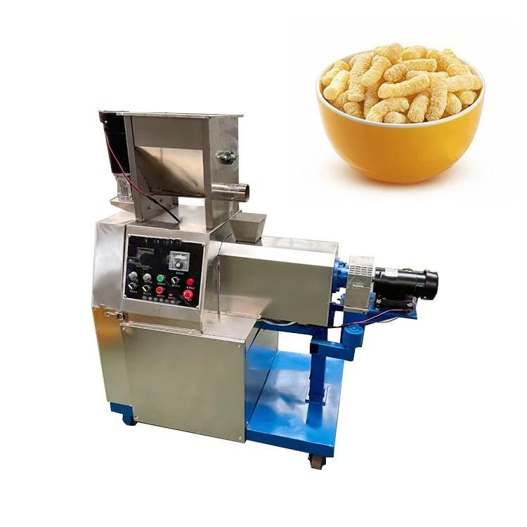 5.5kw Snack Bar Twin Screw Extruder Puffed Corn Chips Snacks Gıda Yapma Makinesi
