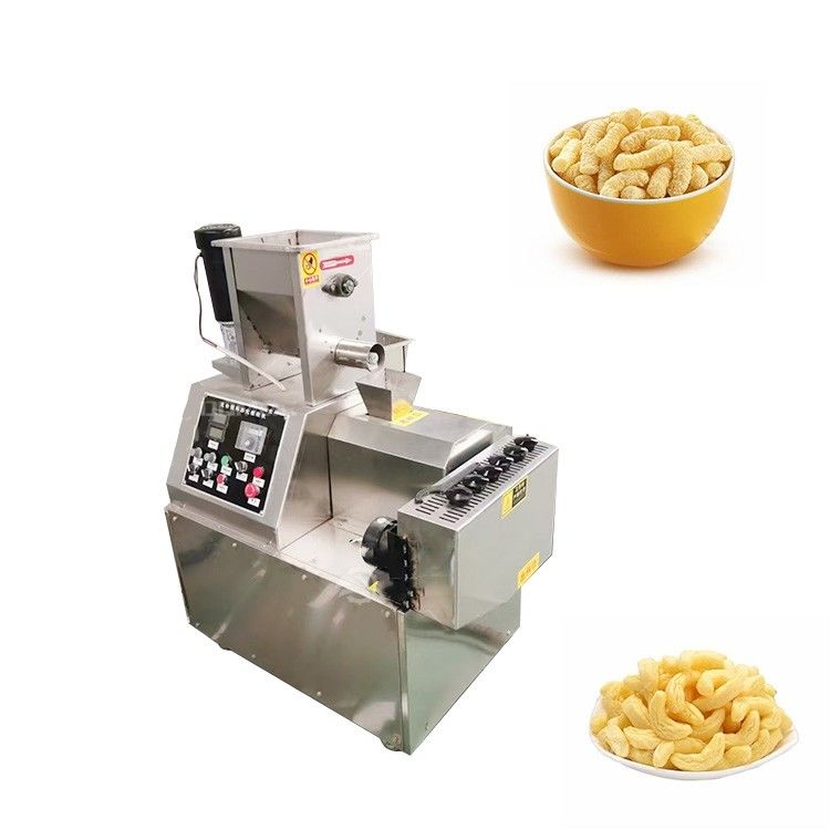 5.5kw Snack Bar Twin Screw Extruder Puffed Corn Chips Snacks Gıda Yapma Makinesi