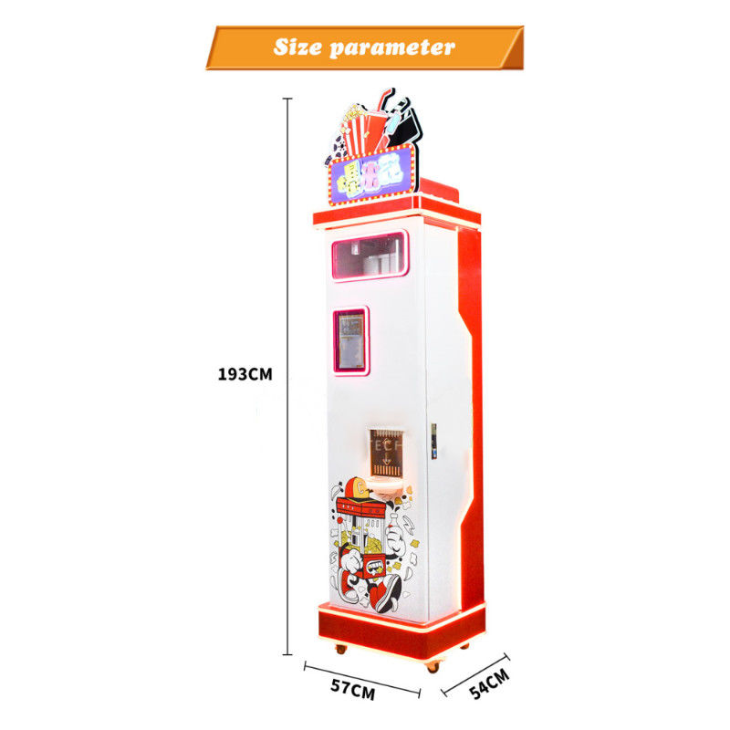 Patlamış mısır makinesi Kart İşletilen Satıcı Patlamış mısır madeni parası Gıda Atıştırmalık Satıcı makinesi dağıtımcıları